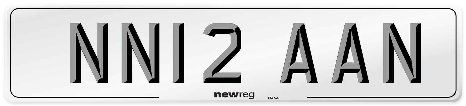 NN12 AAN Number Plate from New Reg